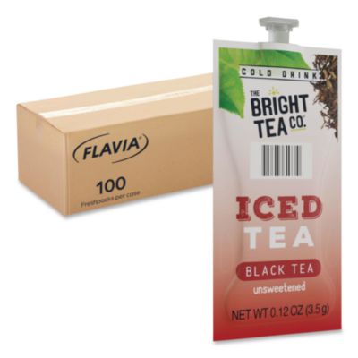 LAV48047 The Bright Tea Co. Unsweetened Iced Black Tea Freshpack, 100/Carton LAVAZZA