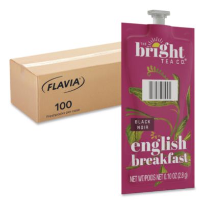 LAV48027 The Bright Tea Co. English Breakfast Black Tea Freshpack, 100/Carton