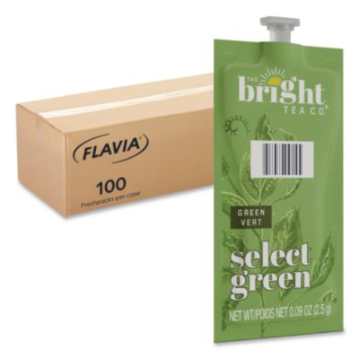 LAV48028 The Bright Tea Co. Select Green Tea Freshpack, 100/Carton