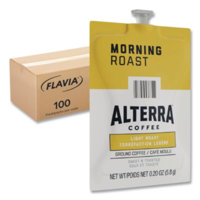 LAV48008 Alterra Morning Roast Coffee Freshpack, 100/Carton LAVAZZA
