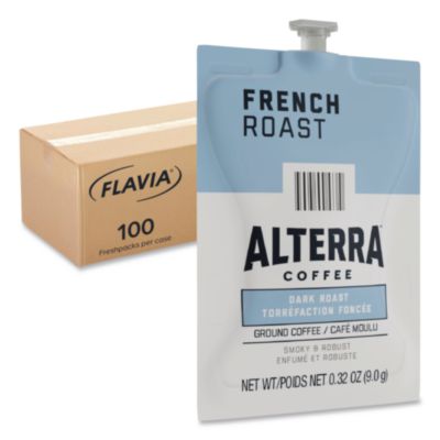 LAV48010 Alterra French Roast Coffee Freshpack, 100/Carton