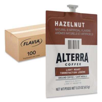 LAV48011 Alterra Hazelnut Coffee Freshpack, 100/Carton LAVAZZA