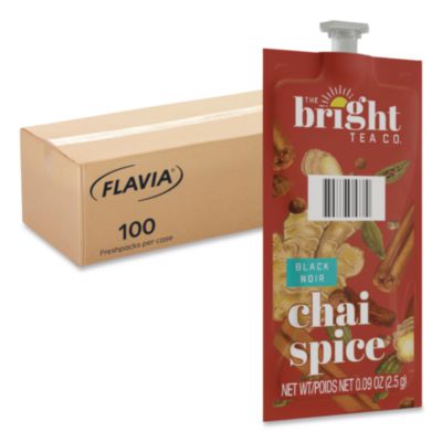 LAV48021 The Bright Tea Co. Chai Spice Black Tea Freshpack, 100/Carton LAVAZZA