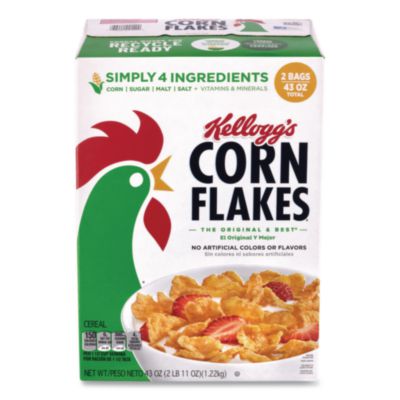 GRR22002626 Corn Flakes Cereal, 2 Bags/Box, 43 oz Box