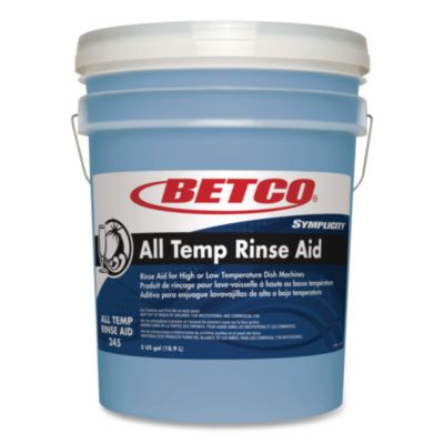 BET2457800 Symplicity All Temp Rinse Aid, 5 gal Pail BETCO CORPORATION