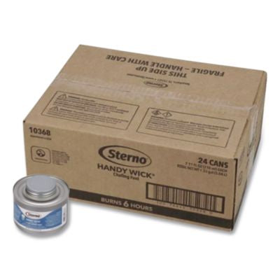 STE10102 Chafing Fuel Can With Stem Wick, Methanol, 6 Hour Burn, 1.89 g, 24/Carton STERNO GROUP