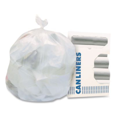 HERZ4833MNR02 High-Density Waste Can Liners, 16 gal, 12 mic, 24" x 33", Natural, 500/Carton HERITAGE
