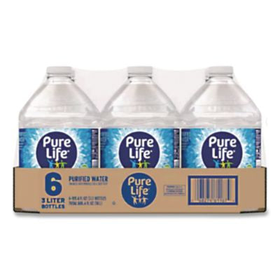 NLE12386172 Pure Life Purified Water, 101.4 Oz Bottle, 6/pack NESTLE WATERS, N.A.