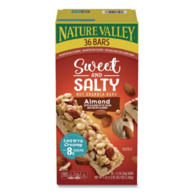 NVLGEM10413 Granola Bars, Sweet And Salty Almond, 1.2 Oz Pouch, 36/box