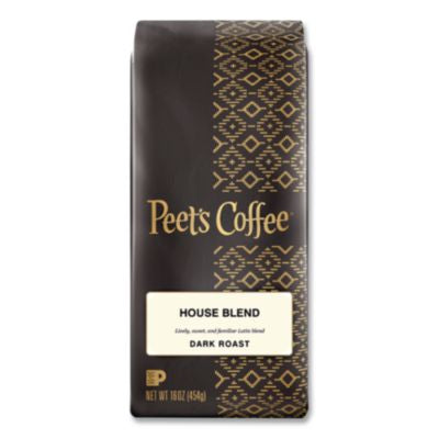 PEE501619 Bulk Coffee, House Blend, Ground, 1 Lb Bag PEETS
