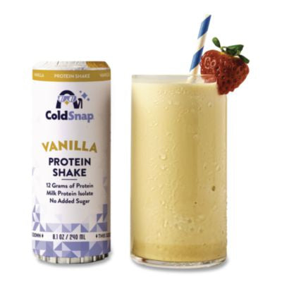 CDS100619 Vanilla Protein Shake Pod, 8.1 oz, Single Serve Pods for ColdSnap Machine, 12/Carton COLDSNAP