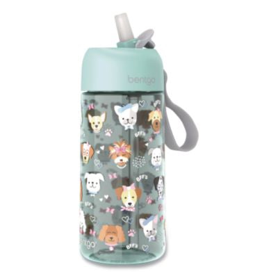 BEODWB1PPY Puppy Love Plastic Water Bottle, 15 oz, Multicolor BENTGO