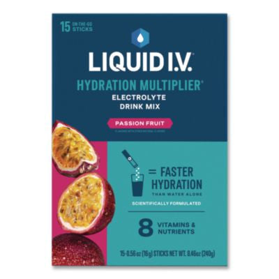 LQVEHC47496 Hydration Multiplier, Passion Fruit, 0.56 oz Stick, 15/Pack