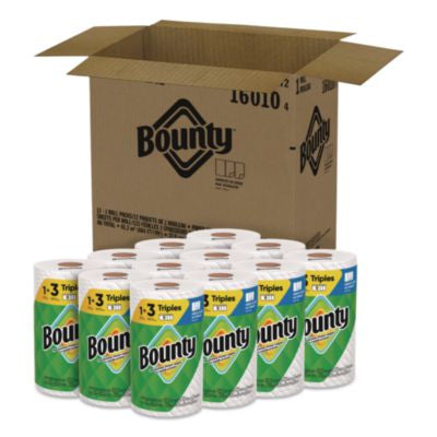 PGC60107 Select-A-Size Triple Roll Paper Towels, 2-Ply, 5.9 x 11, White, 123 Sheets/Roll, 12 Rolls/Carton PROCTER & GAMBLE