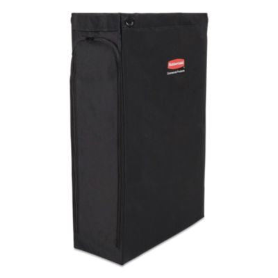 RCP2202526 Side Load Linen Bag for Rubbermaid Commercial 2202581, 2202527, 2202587 Carts, 3.7 Bushels, 9 x 21.1 x 33, Black, 4/CT