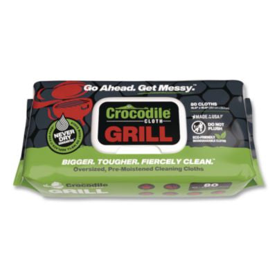 DIL6600080 Grill Cleaning Cloths, 10 x 15, White, 80/Pack NUVIK USA INC.