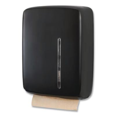 GEN1608B Folded Towel Dispenser, 11.96 x 5.21 x 16.08, Black GEN