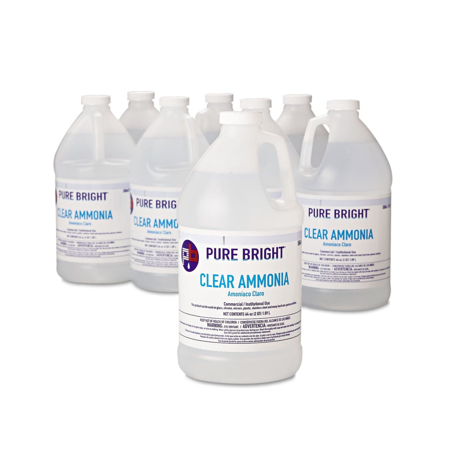 KIK19703575033 Clear Ammonia, 64 Oz Bottle, 8/carton Pure Bright