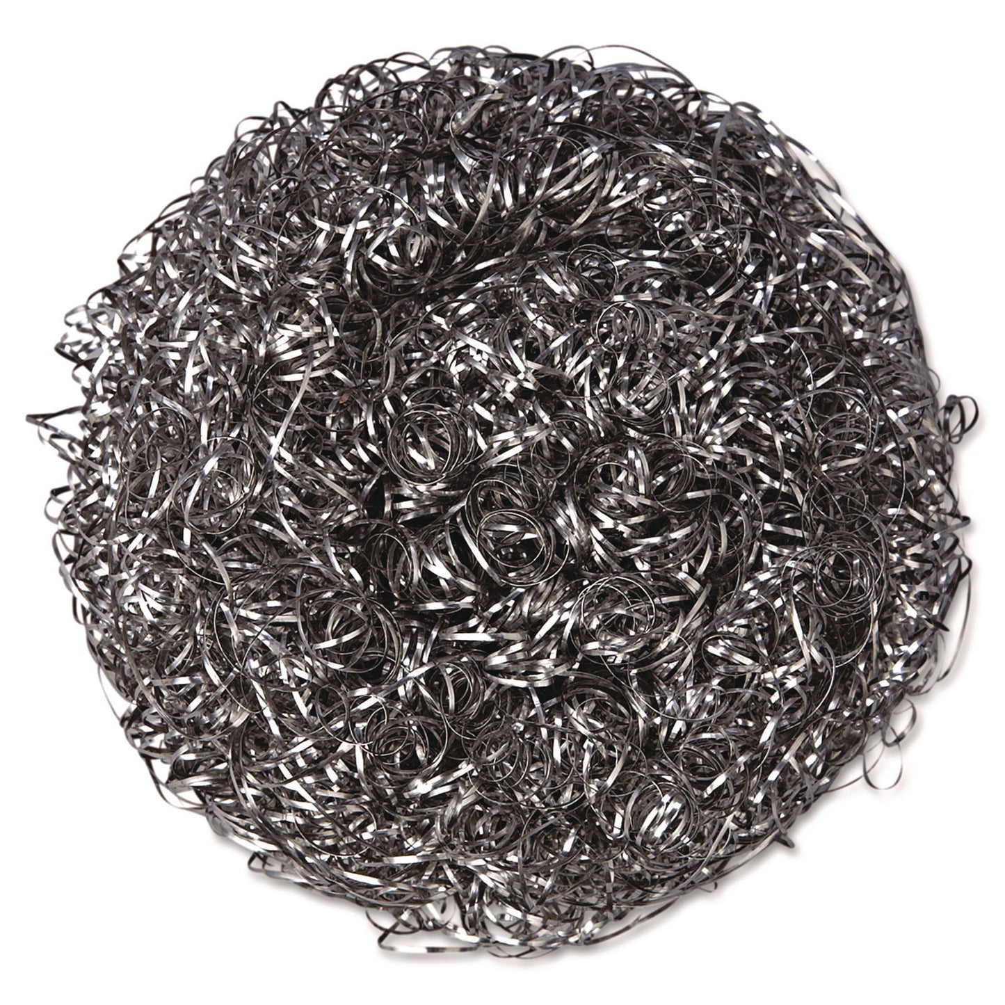 PUX756 Stainless Steel Scrubbers, Large, 4 X 4, Steel Gray, 12 Scrubbers/pack, 6 Packs/carton