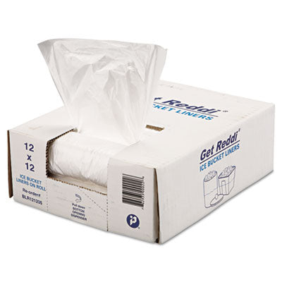 IBSBLR121206 Ice Bucket Liner Bags, 96 oz, 12" x 12", Clear, 1,000/Carton INTEGRATED BAGGING SYSTEMS