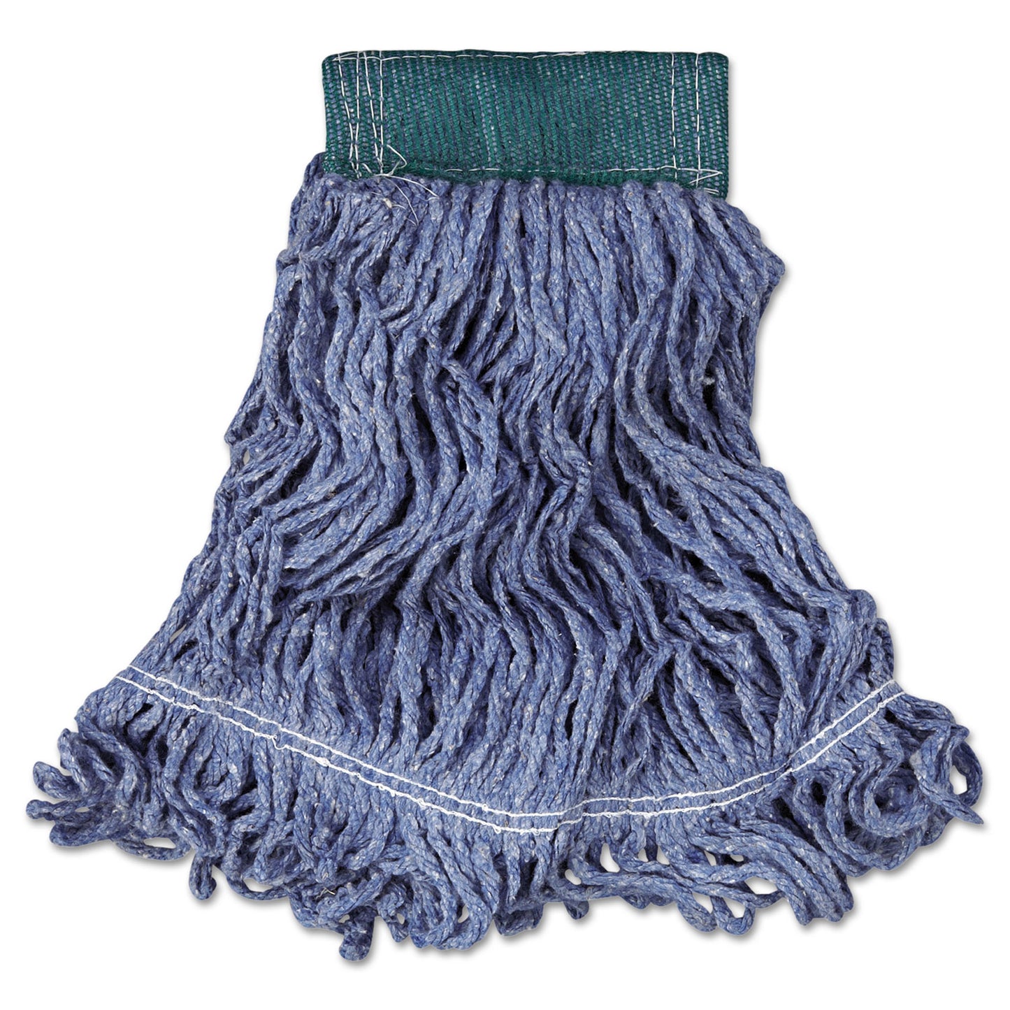 RCPD252BLU Super Stitch Blend Mop Head, Cotton/Synthetic, Medium, Blue, 6/Carton RUBBERMAID COMMERCIAL PROD.
