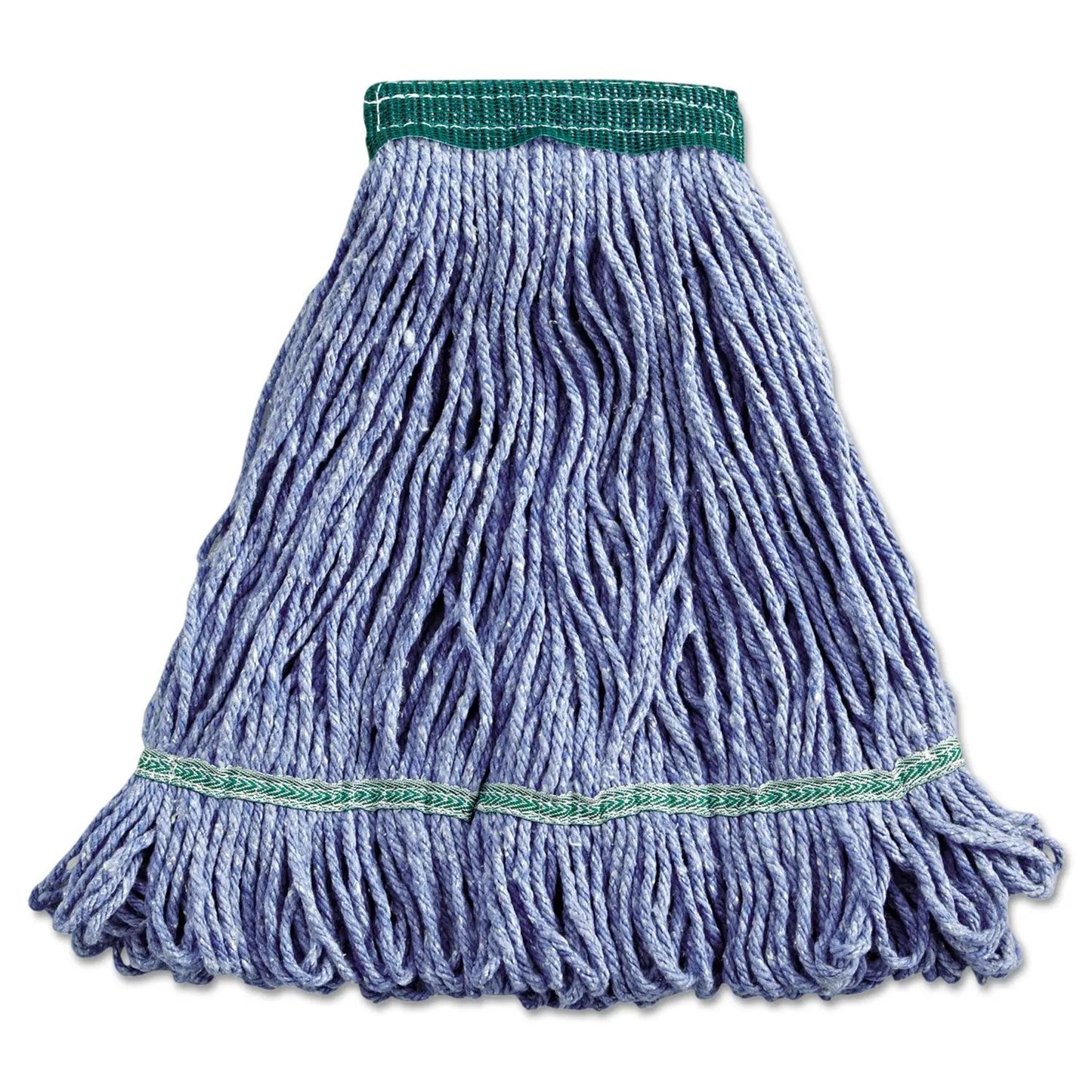 BWK502BLEA Super Loop Wet Mop Head, Cotton/synthetic Fiber, 5" Headband, Medium Size, Blue Boardwalk