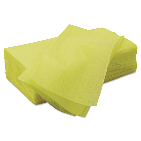 CHI8673 Masslinn Dust Cloths, 1-Ply, 24 x 24, Unscented, Yellow, 30/Bag, 5 Bags/Carton