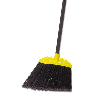 RCPFG638906BLA Jumbo Smooth Sweep Angled Broom, 57" Handle, Black/Yellow, 6/Carton