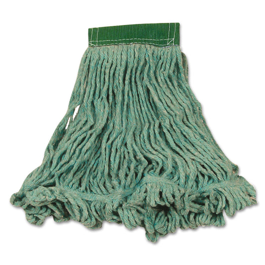 RCPD212GRE Super Stitch Blend Mop Heads, Cotton/Synthetic, Medium, Green,  6/Carton