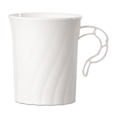 WNACWM8192W Classicware Plastic Mugs, 8 Oz, White, 8/pack, 24 Packs/carton