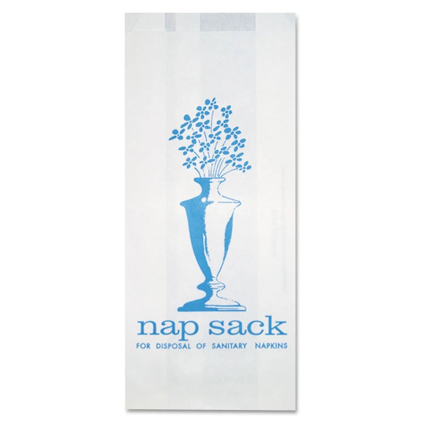 BGC300314 Nap Sack Sanitary Disposal Bags, 4" x 2" x 9", White, 1,000/Carton Bagcraft