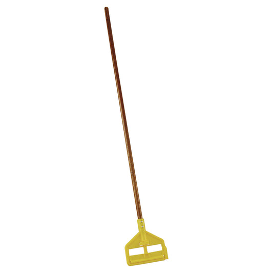 RCPH115 Invader Wood Side-Gate Wet-Mop Handle, 1.13 dia x 54", Natural/Yellow