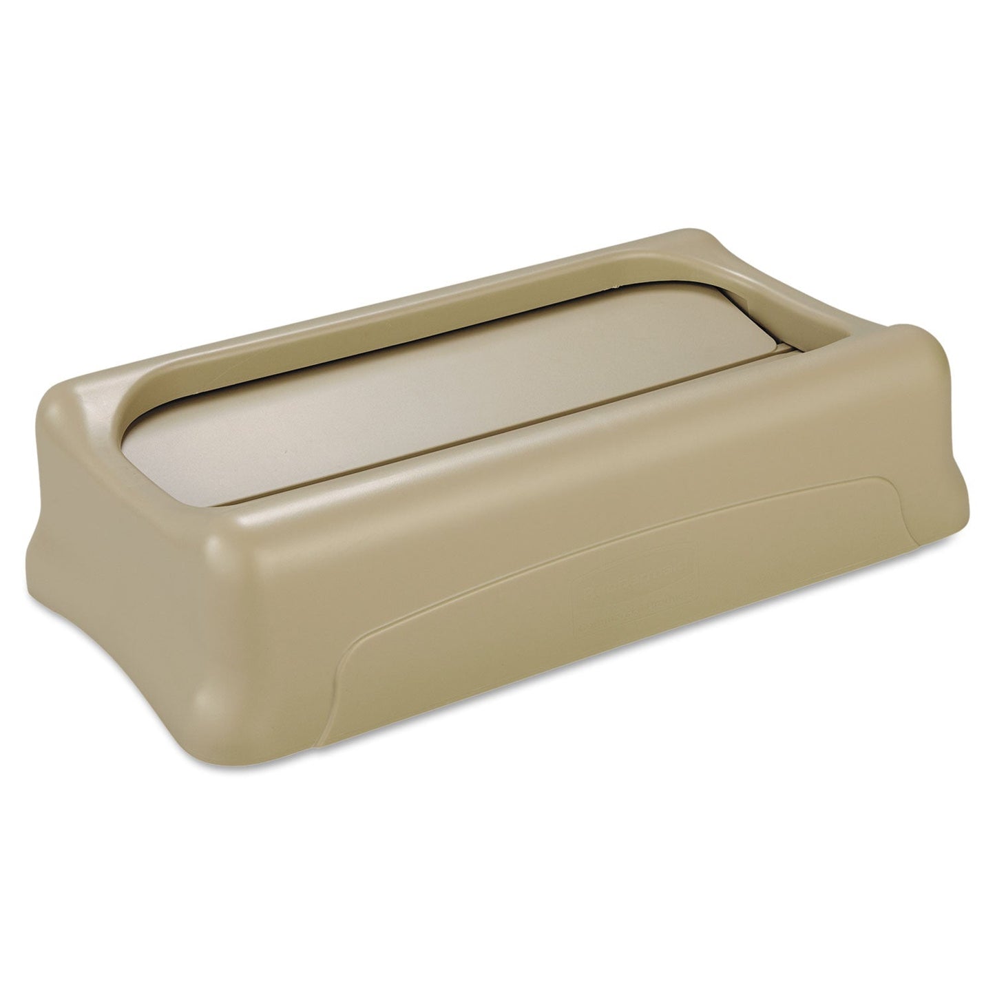 RCP267360BEI Slim Jim Swing Lid, 11.38w X 20.5d X 5h, Beige RUBBERMAID COMMERCIAL PROD.