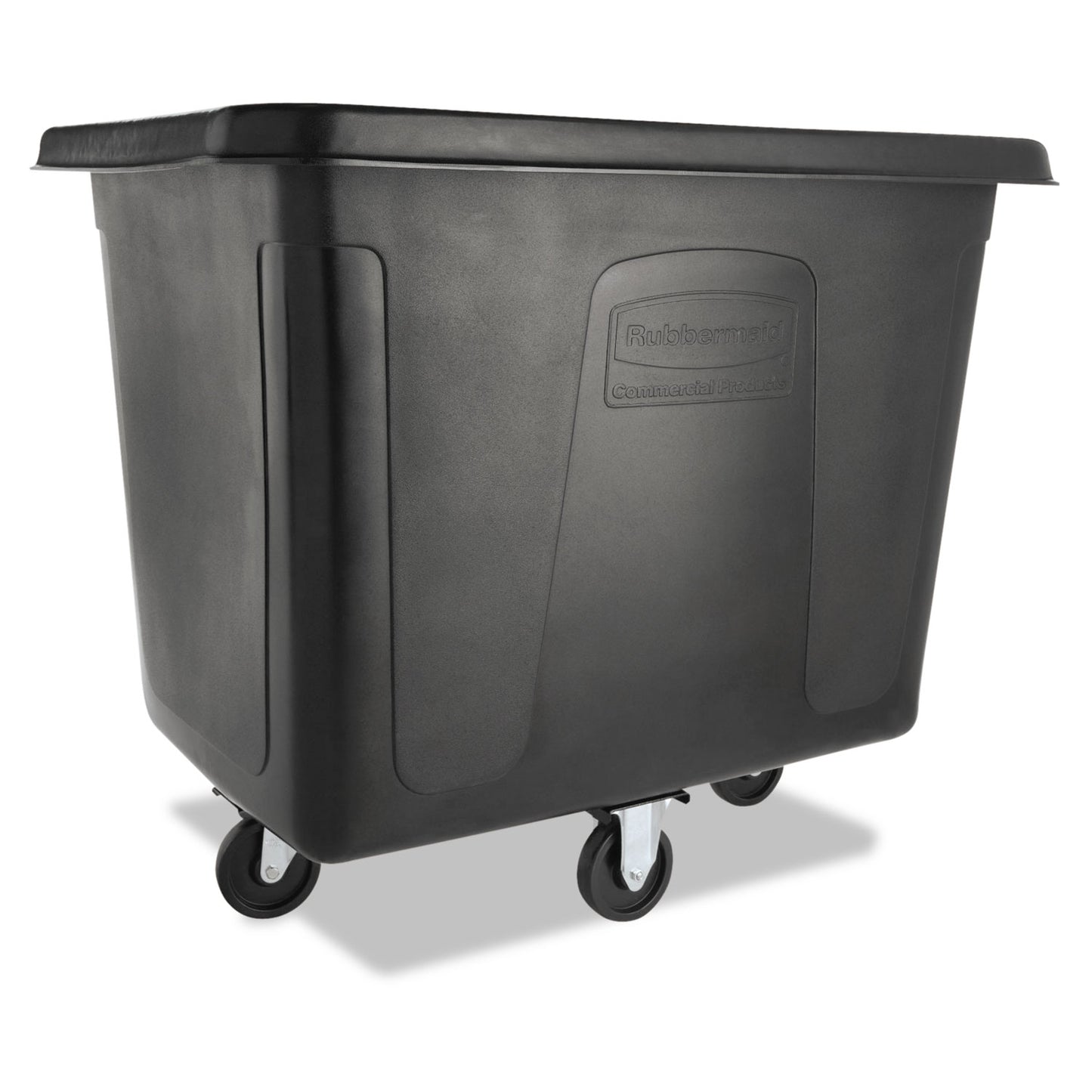 RCPFG461600BLA Cube Truck, 119.7 gal, 500 lb Capacity, Plastic/Metal, Black RUBBERMAID COMMERCIAL PROD.
