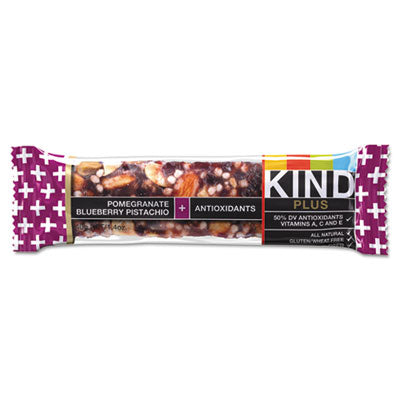 KND17221 Plus Nutrition Boost Bar, Pom. Blueberry Pistachio/antioxidants, 1.4 Oz, 12/box