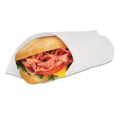 MCD8222 Deli Wrap Dry Waxed Paper Flat Sheets, 12 X 12, White, 1,000/pack, 5 Packs/carton BAGCRAFT