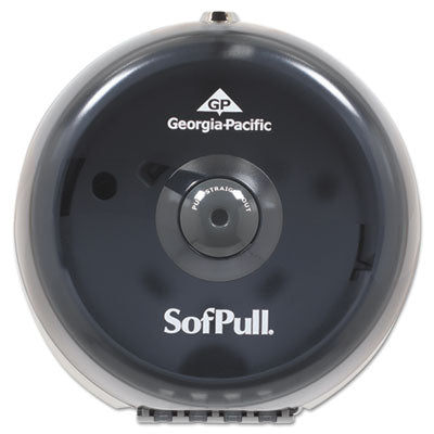 GPC56513 SofPull Mini Center-Pull Single-Roll Bath Tissue Dispenser, 8.75 x 7 x 9, Smoke
