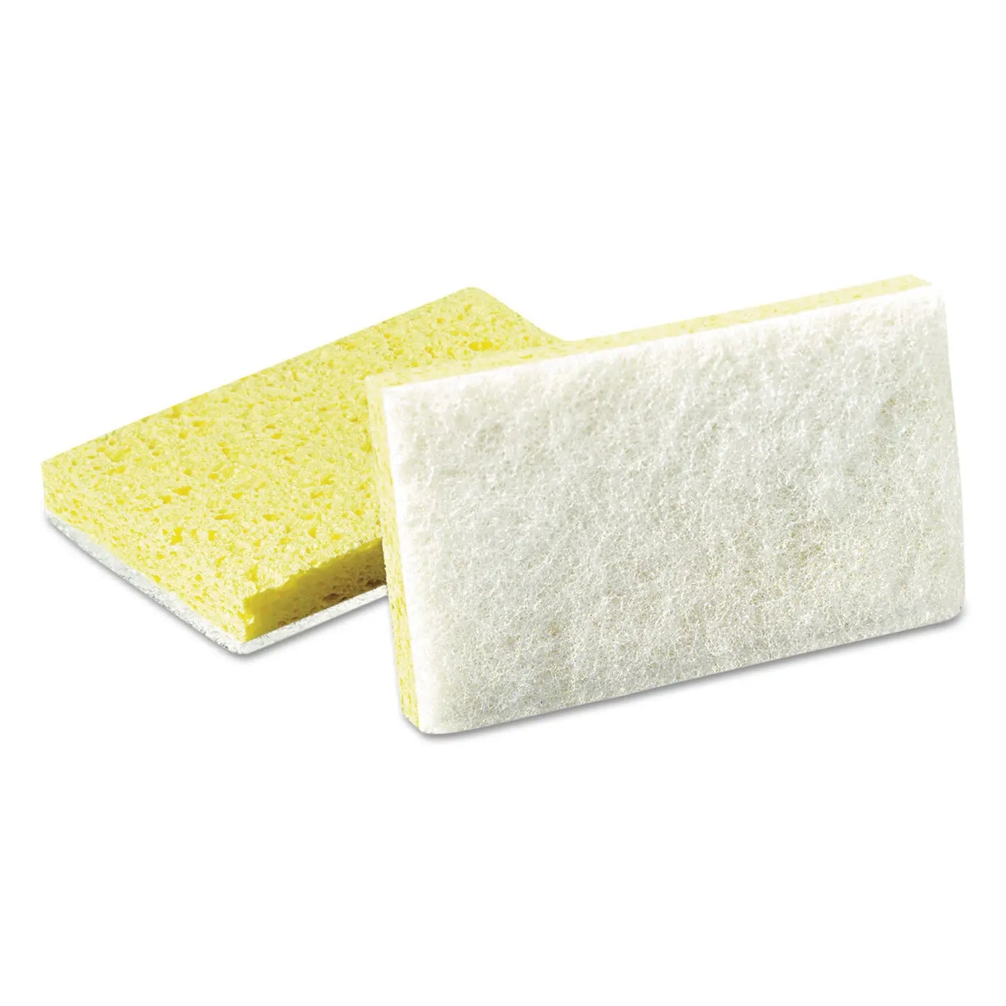 Light-Duty Scrubbing Sponge, #63, 3.6 X 6.1, 0.7" Thick, Yellow/white, 20/carton Scotch-Brite PROFESSIONAL