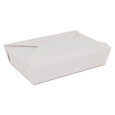SCH0772 ChampPak Retro Carryout Boxes, #2, 7.75 x 5 5 x 1 88, White, Paper, 200/Carton