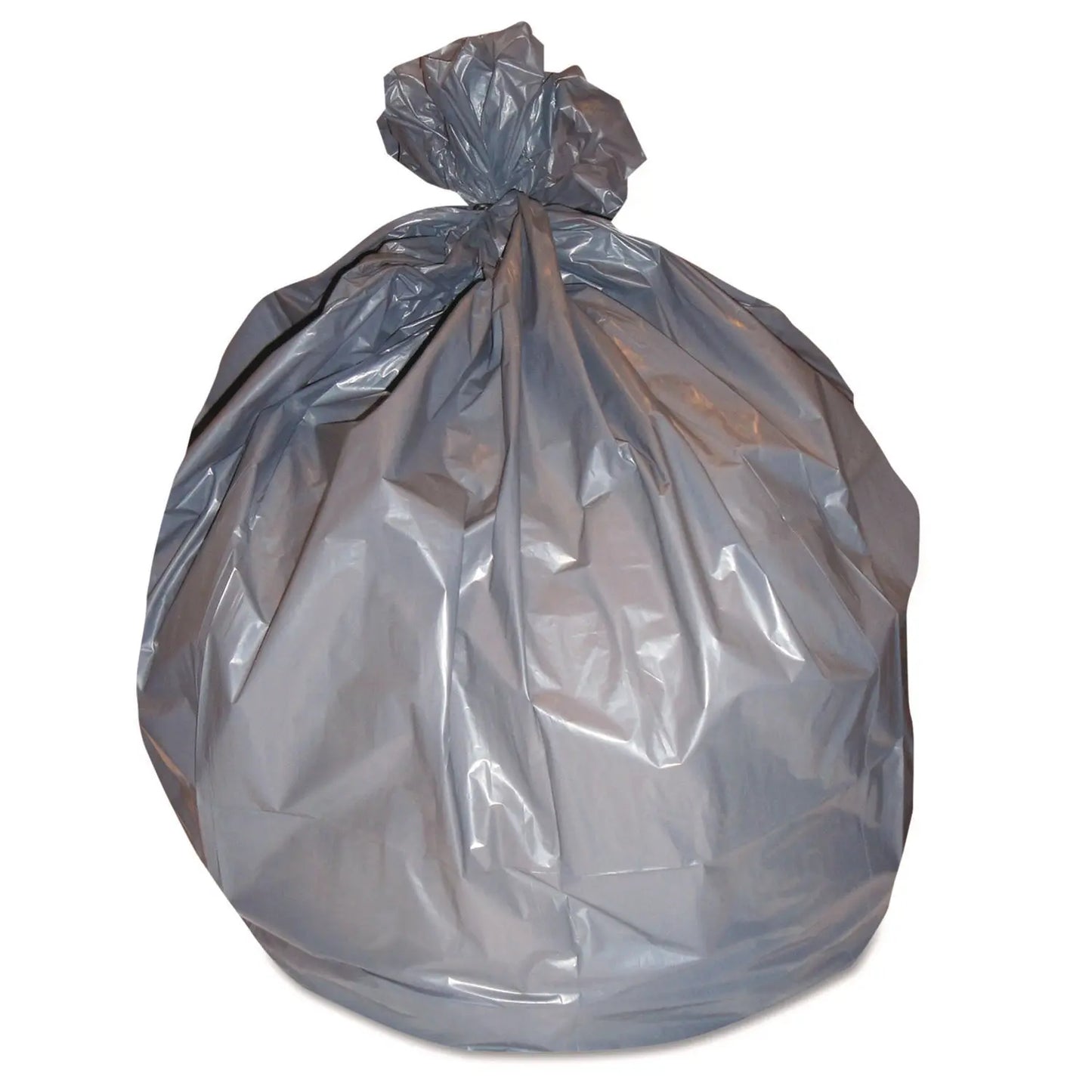 HERH56G Right Sack Can Liners, 56 Gal, 40.64 mic, 44" x 55", Gray, 100/Carton RePrime