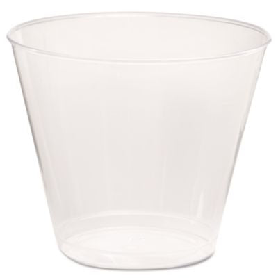 WNAT5S Comet Plastic Tumbler, Squat, 5 oz, Clear, 50/Pack, 20 Packs/Carton