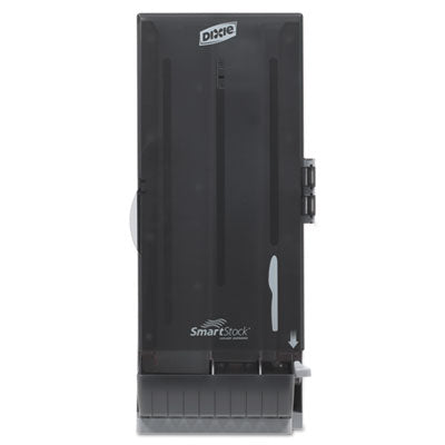 DXESSKD120 SmartStock Dining Utensil Dispenser, Holds 120 Knives, 10 x 8.78 x 24.75, Translucent Black DIXIE FOOD SERVICE