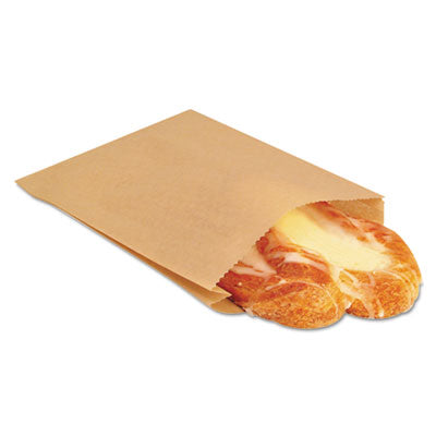 BGC300100 EcoCraft Grease-Resistant Sandwich Bags, 6.5" x 1" x 8", Natural, 2,000/Carton BAGCRAFT