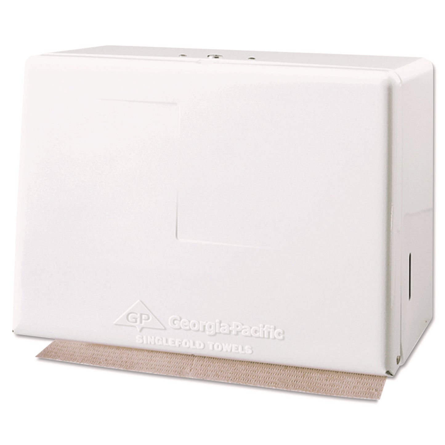 GPC56701 Space Saver Singlefold Towel Dispenser, Steel, 11.63 X 6.63 X 8.13, White