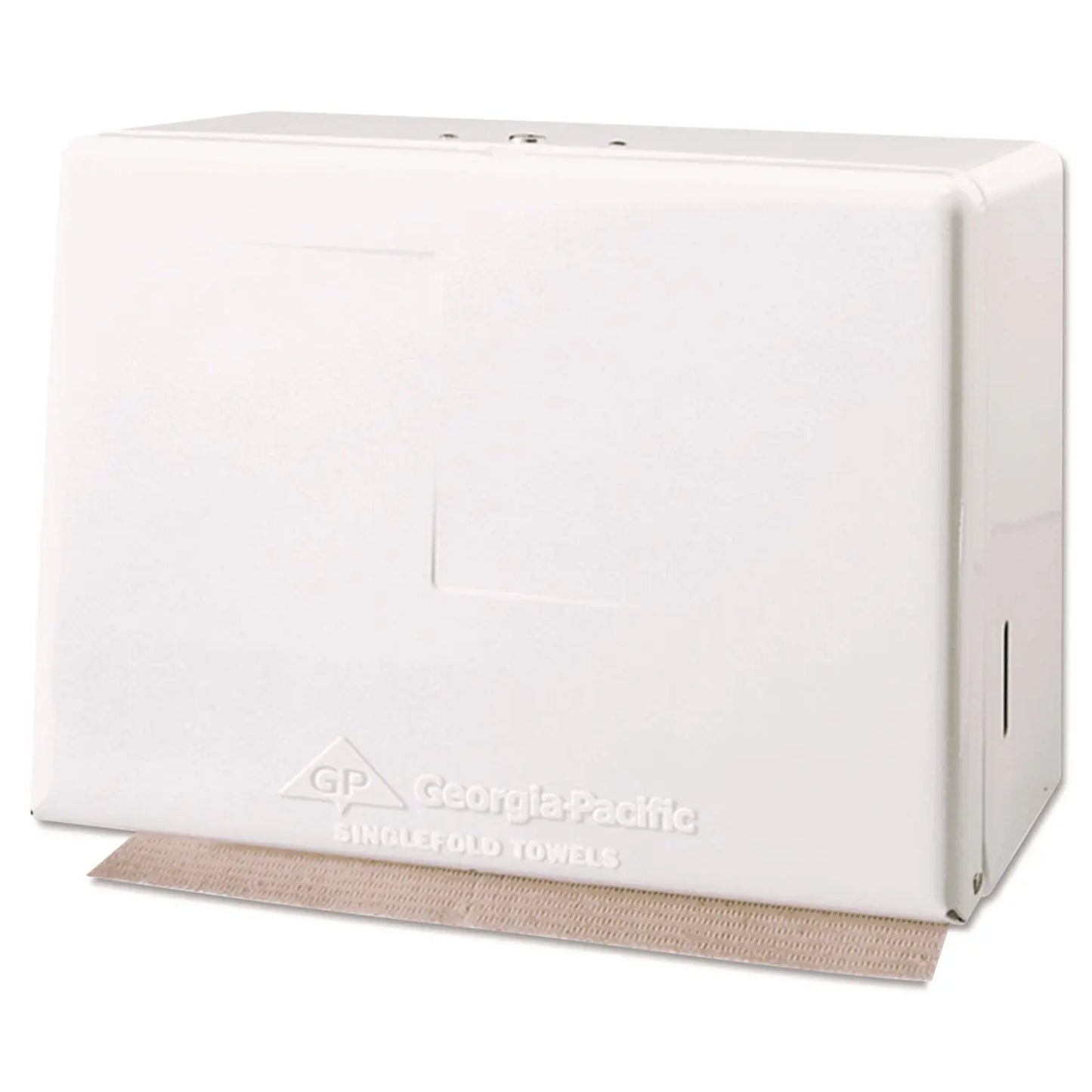 GPC56701 Space Saver Singlefold Towel Dispenser, Steel, 11.63 X 6.63 X 8.13, White Georgia Pacific Professional