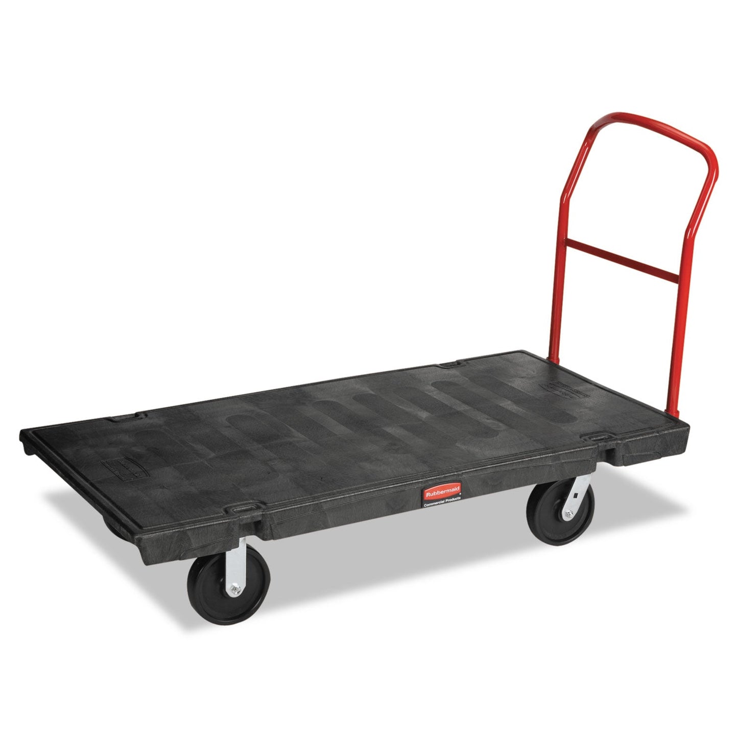 RCP4471BLA Platform Truck with 8" Polyolefin Casters, 2,000 lb Capacity, 30 x 60 x 7, Black RUBBERMAID COMMERCIAL PROD.