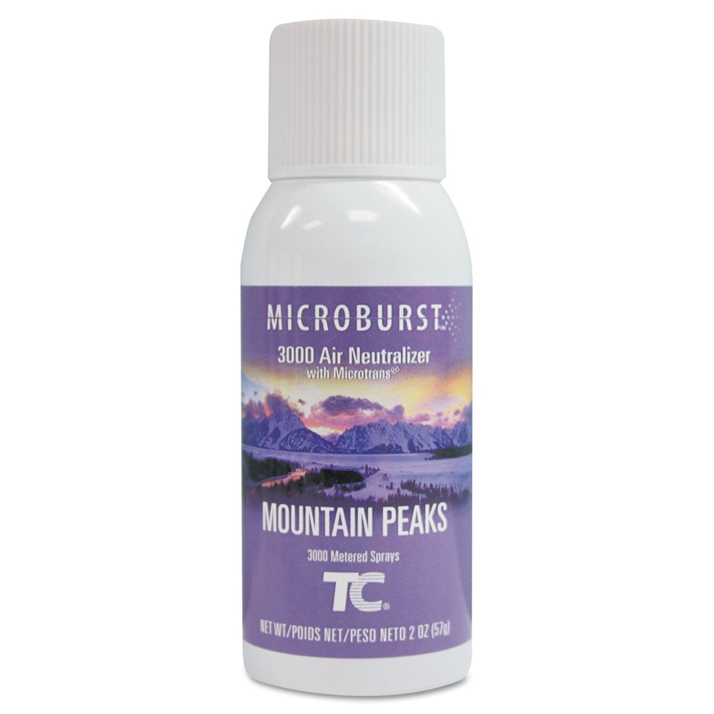RCP4012571 Microburst 3000 Refill, Mountain Peaks, 2 Oz Aerosol Spray, 12/carton RUBBERMAID COMMERCIAL PROD.