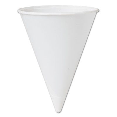 SCC42BR Bare Eco-Forward Treated Paper Cone Cups, 4.25 oz, White, 200/Bag, 25 Bags/Carton
