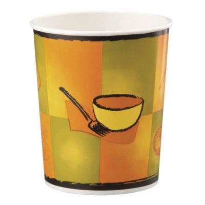 HUH70332 Streetside Squat Paper Food Container, 32 oz, Streetside Design, 25/Bag, 20 Bags/Carton HUHTAMAKI