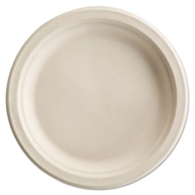 HUH25775 PaperPro Naturals Molded Fiber Dinnerware, Round Plates, 8.75" dia, White, 125/Pack, 4 Packs/Carton